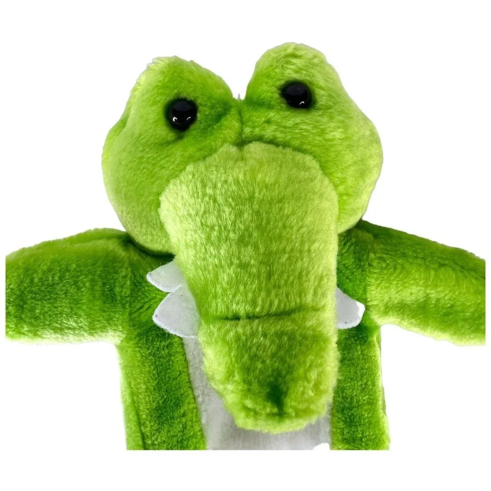 4 Hand Puppet Plush Pig Tiger Elephant Crocodile 8”‎ Toy Stuffed Animal Set Lot